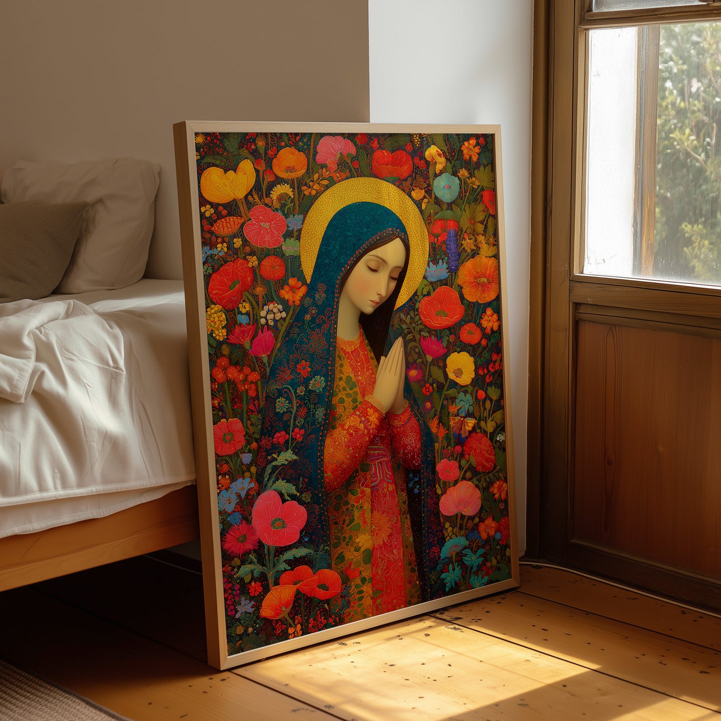 Poppy Garden Prayer in Vibrant Devotion