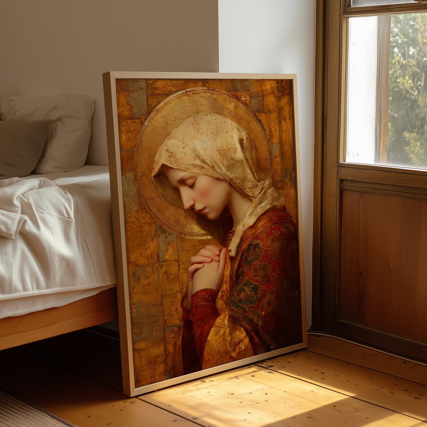 Golden Devotion in Crimson Light