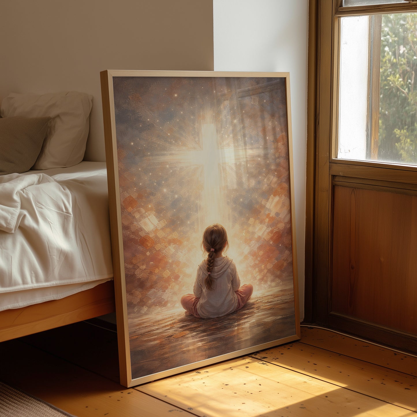 Celestial Whispers Guide Innocent Prayer