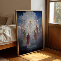 Celestial Ascension Through Radiant Clouds