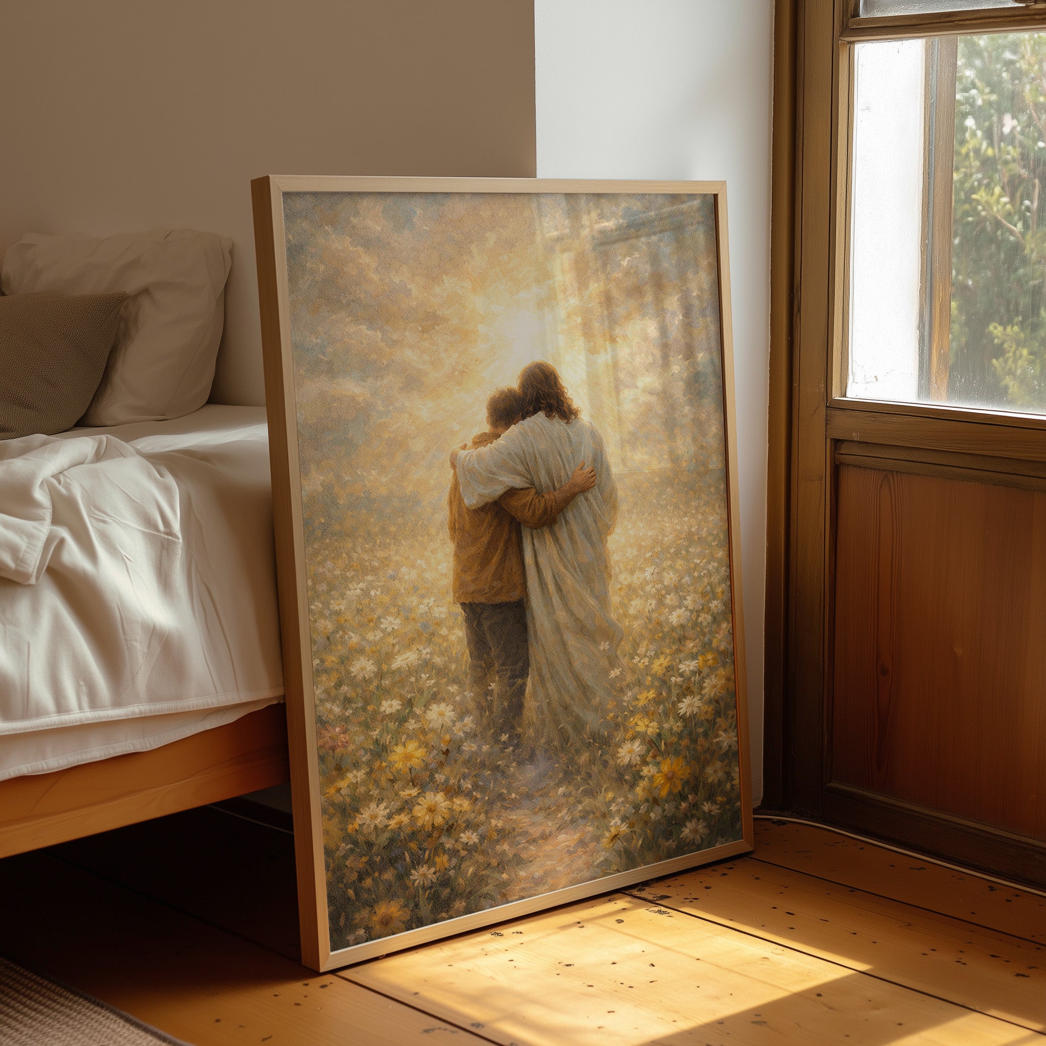 Ethereal Embrace in Golden Meadow