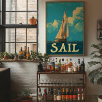 Voyage Beyond Words: Vintage Maritime Poster