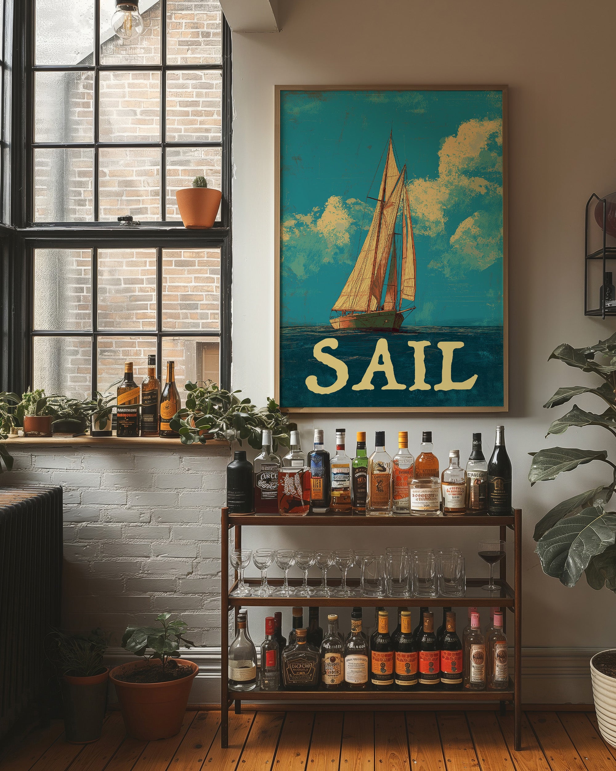 Voyage Beyond Words: Vintage Maritime Poster