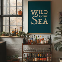 Oceanic Typography: Untamed Waters