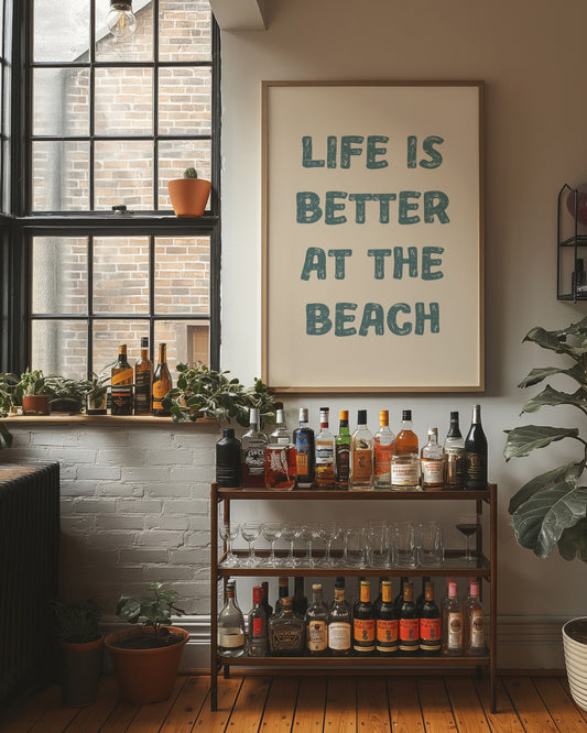 Coastal Wisdom in Teal Typography
