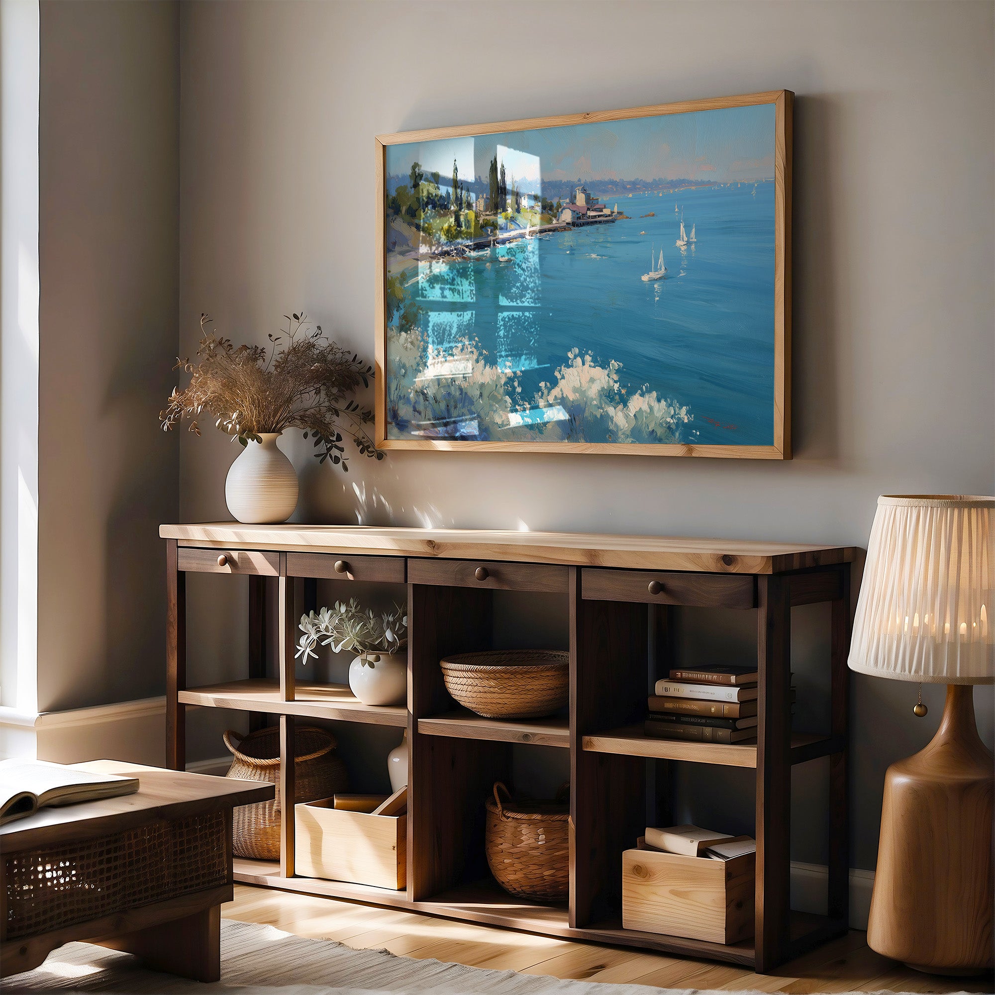 Mediterranean Sailboats on Turquoise Shores