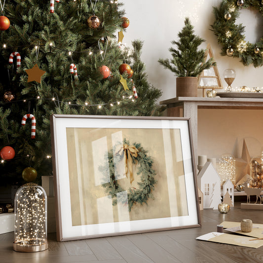 Evergreen Elegance in Warm Cream
