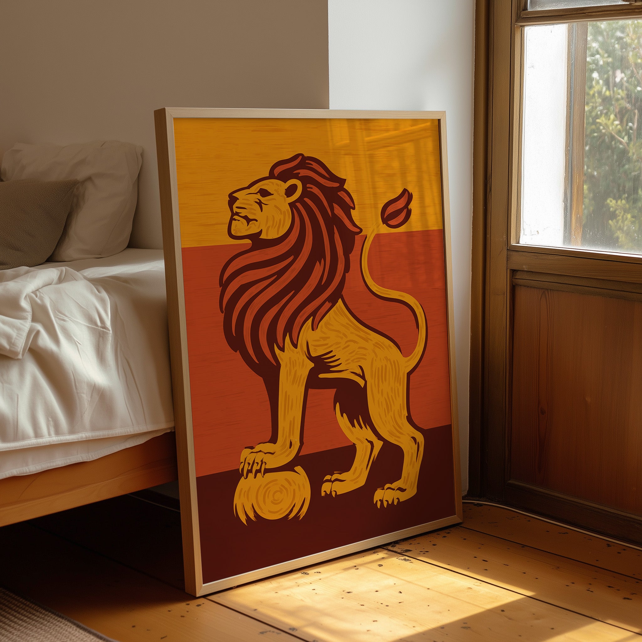 Regal Guardian in Amber Sunset
