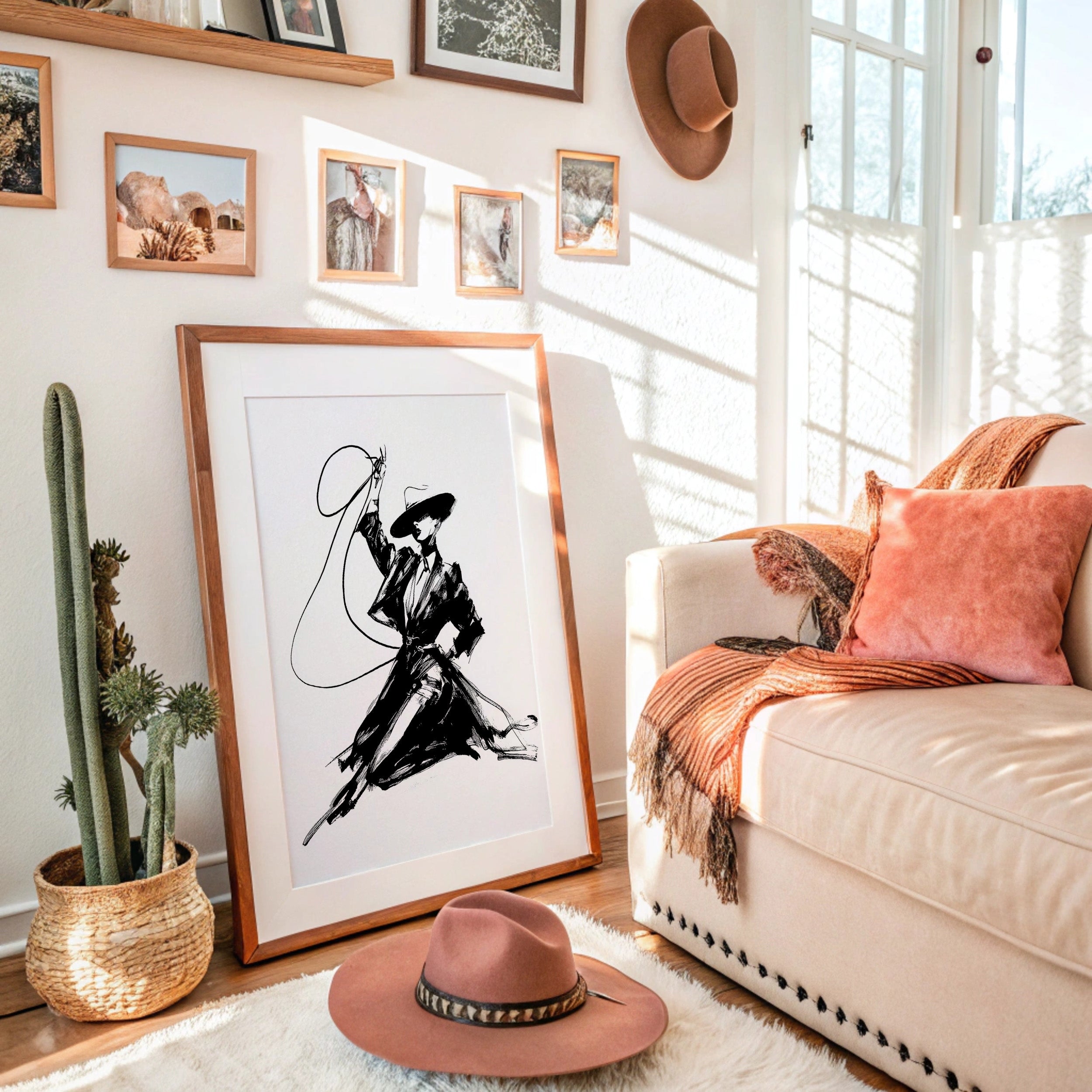 Noir Elegance: Brushstrokes in Motion