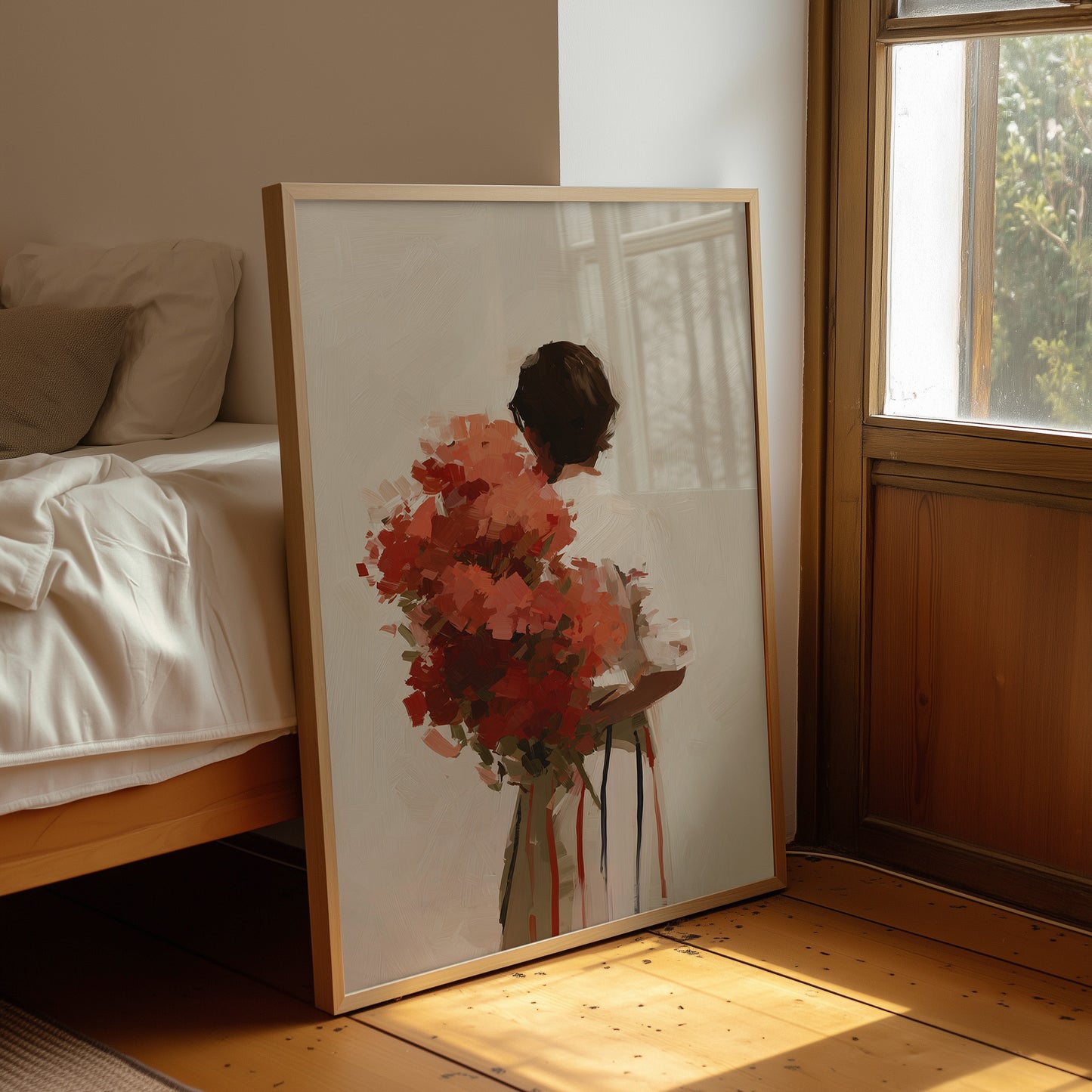 Vermilion Embrace: Bouquet of Memories