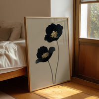 Midnight Blooms with Golden Hearts