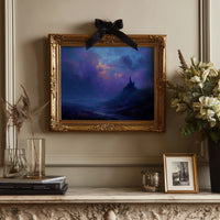 Violet Kingdom Beckons Through Twilight Mist