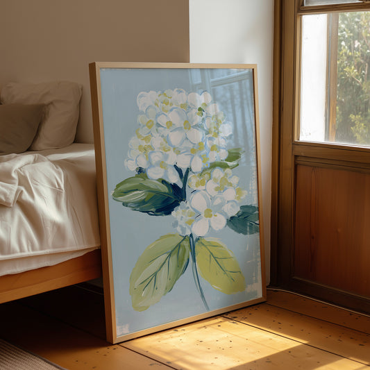 Hydrangea Against Sky Blue