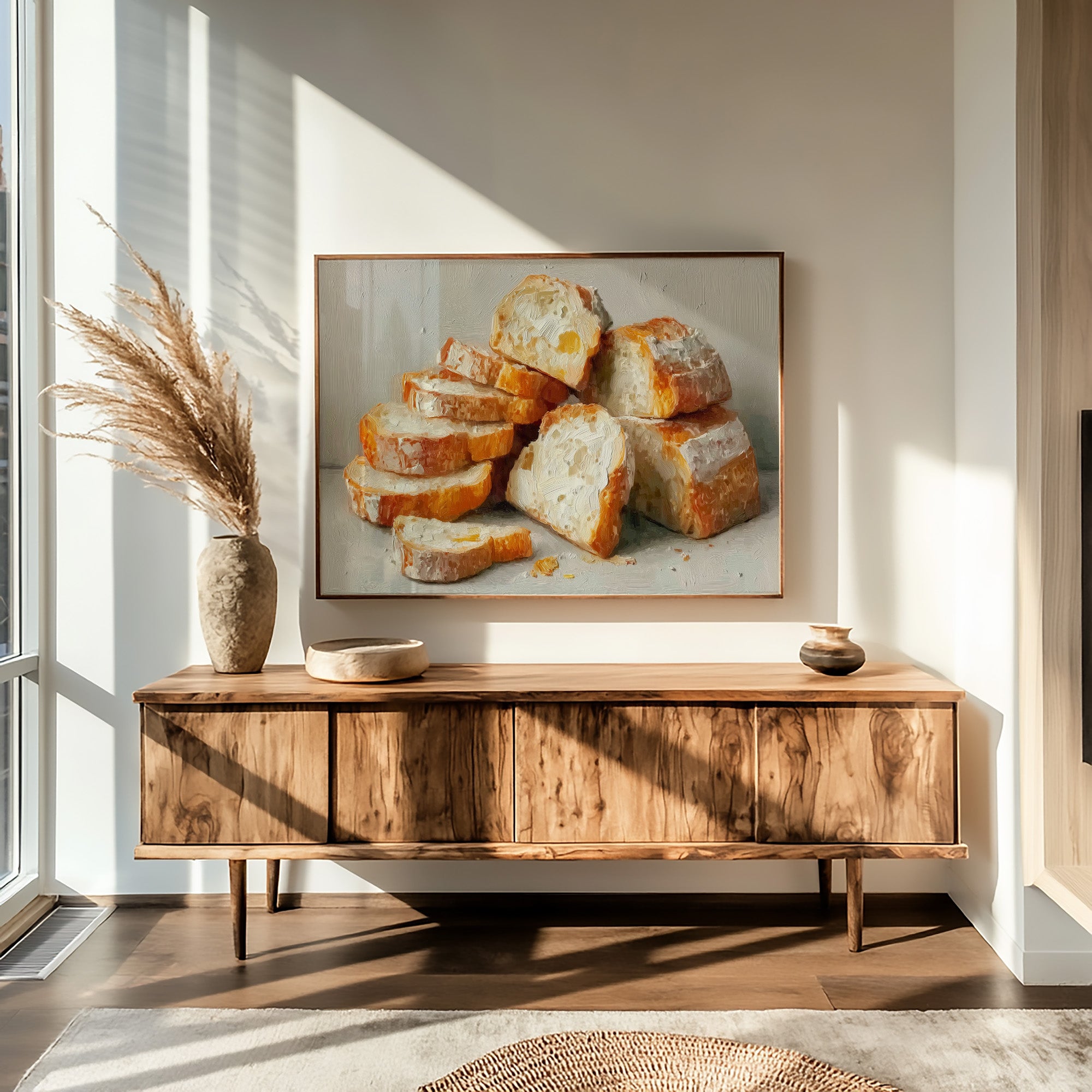 Rustic Bounty: A Symphony of Golden Bread