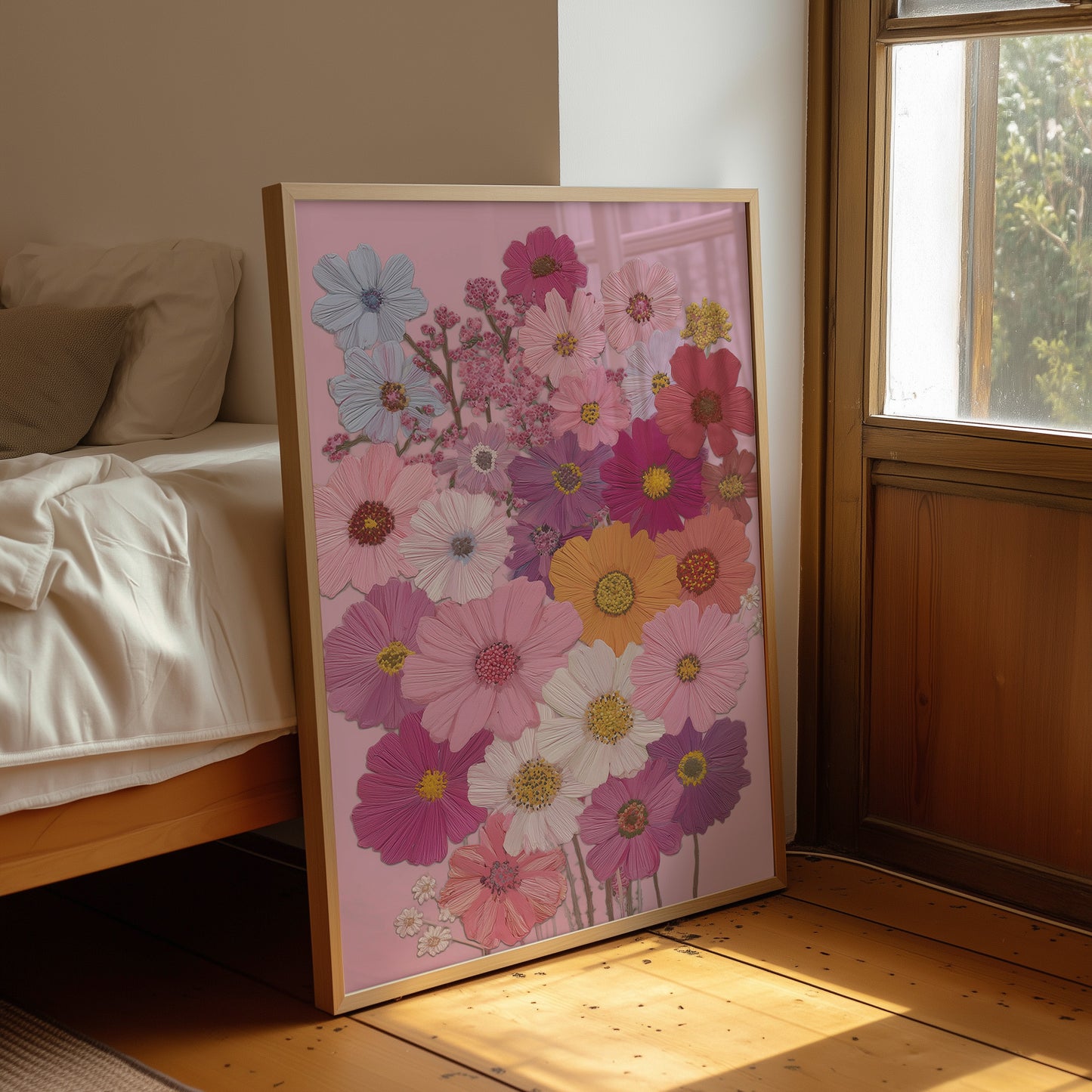 Blush Garden: A Symphony of Pressed Petals
