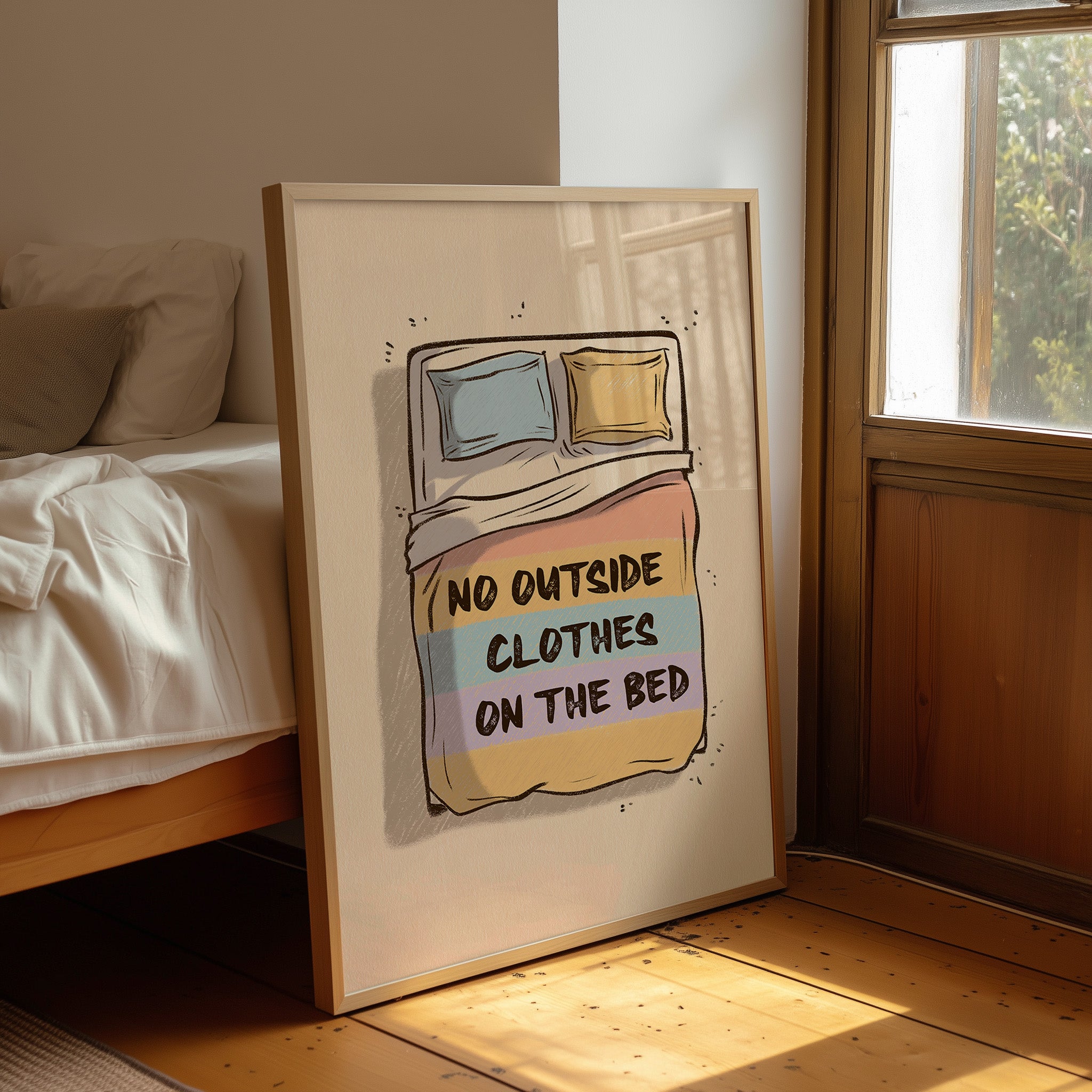 Bedroom Rules in Pastel Stripes