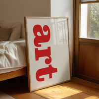 Art Crimson Typography: Vertical Declarations