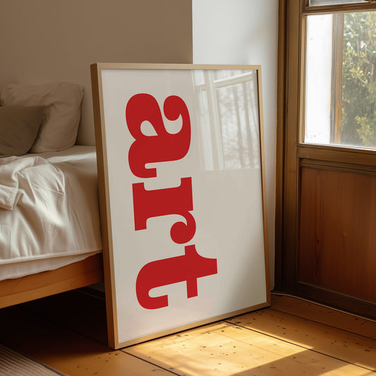 Art Crimson Typography: Vertical Declarations