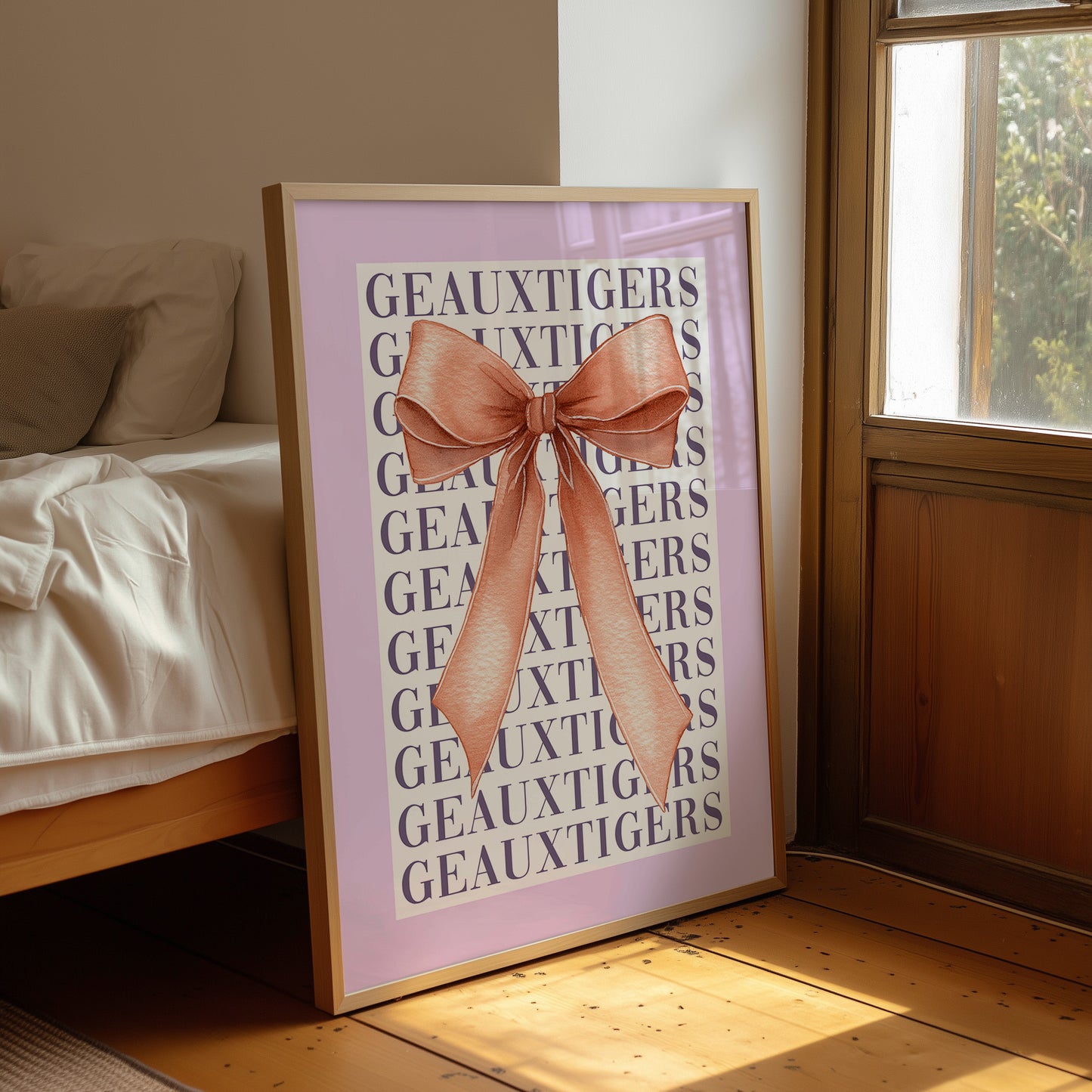Purple Pride Wrapped in Coral Silk