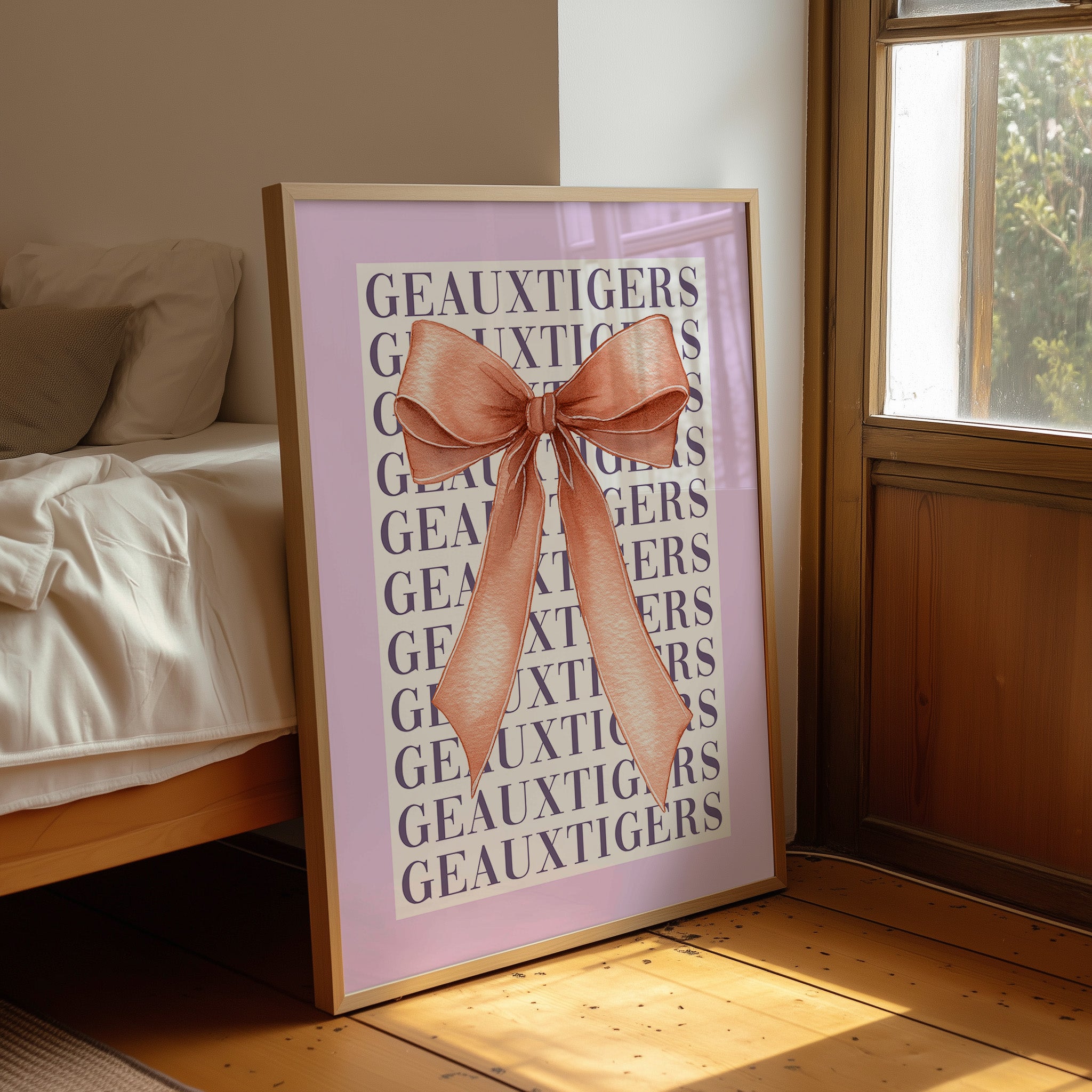 Purple Pride Wrapped in Coral Silk