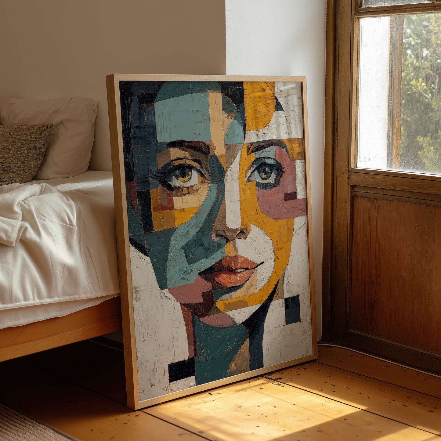 Fractured Gaze Holds Golden Light