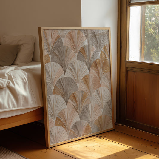 Gilded Feathers Rise In Symmetry