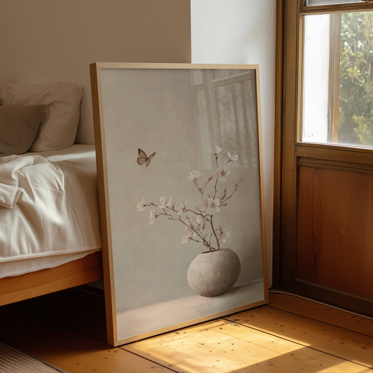 Butterfly Finds Blossoms In Stillness