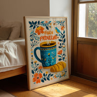 Morning Greetings In Blue And Gold