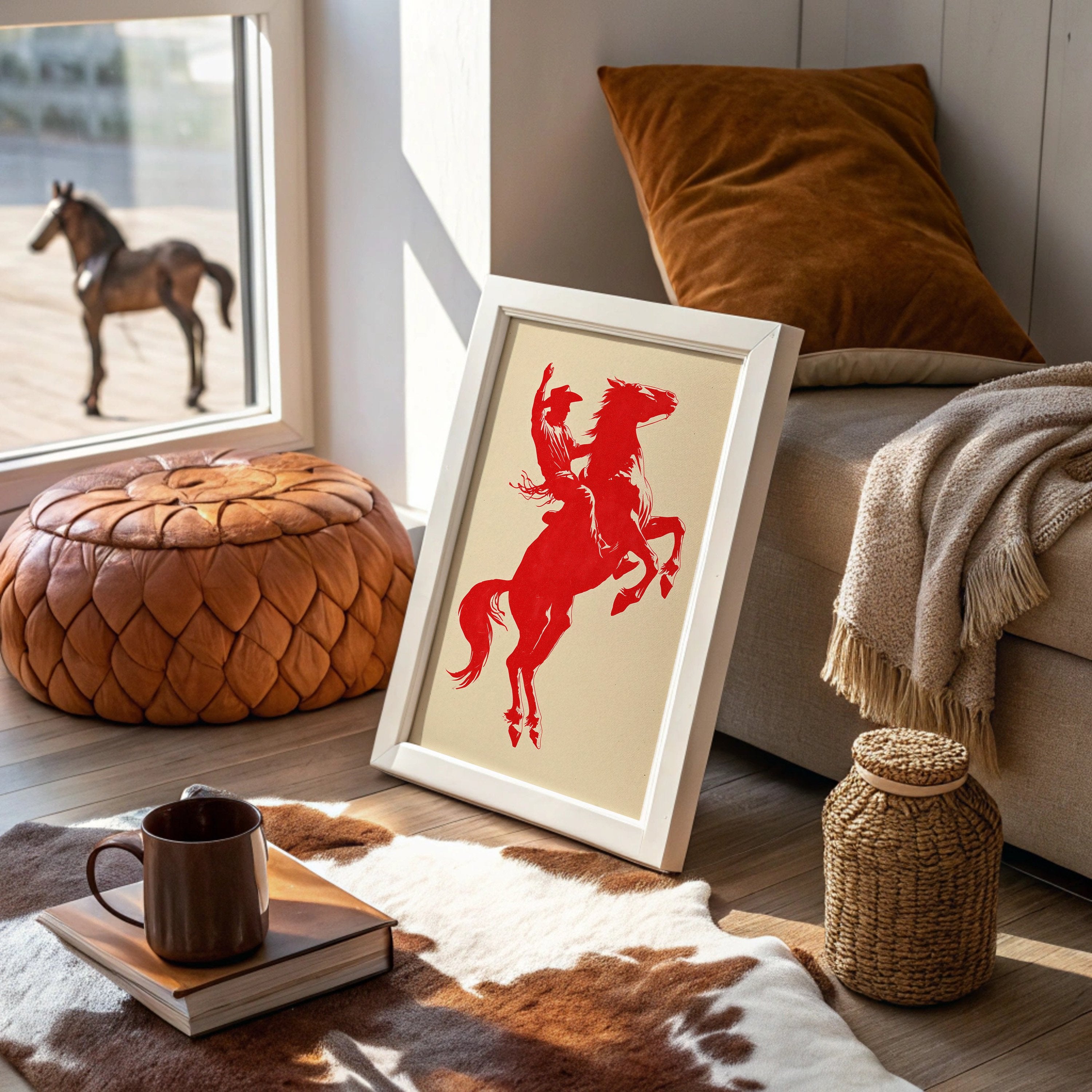 Wild Spirit In Crimson Silhouette