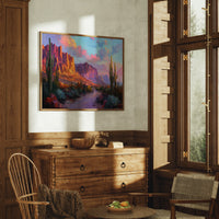 Desert Cliffs Catch Fire Above