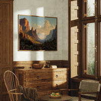 Ancient Mesas Bathe In Sunset