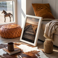 Prairie Tracks Under Golden Sky