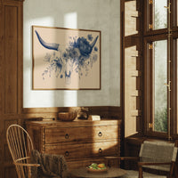 Indigo Blooms Crown Ancient Bones