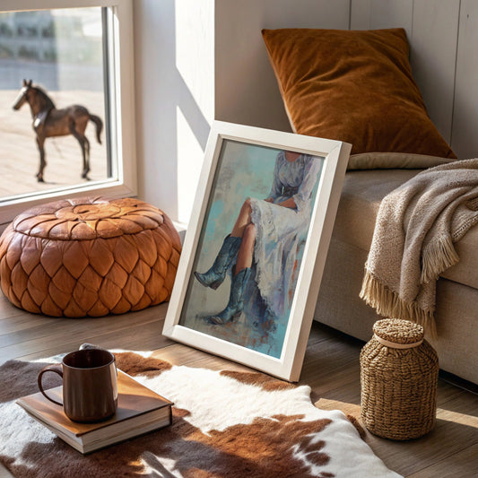 Turquoise Boots Under Lace Skirts