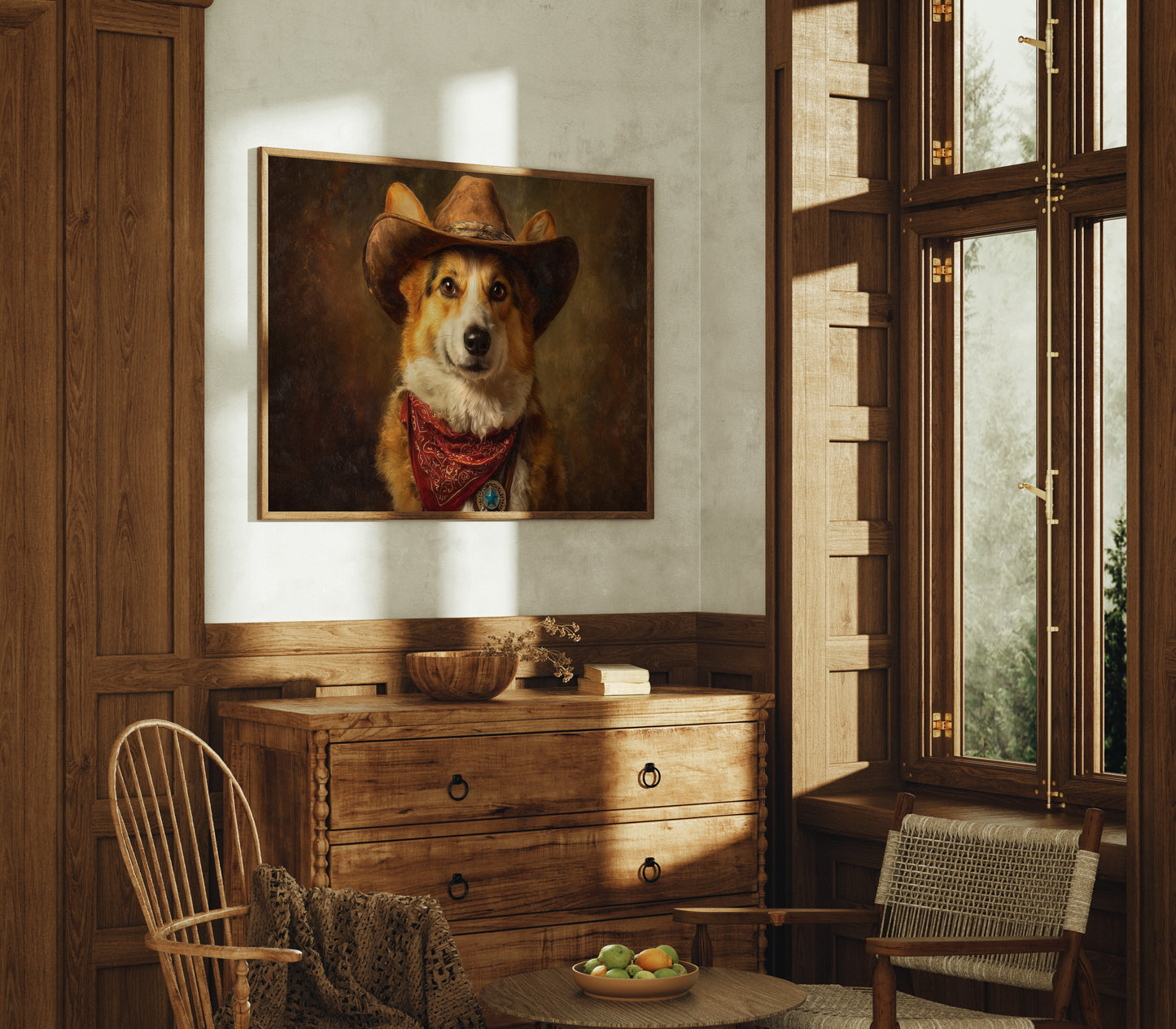 Loyal Companion In Western Attire