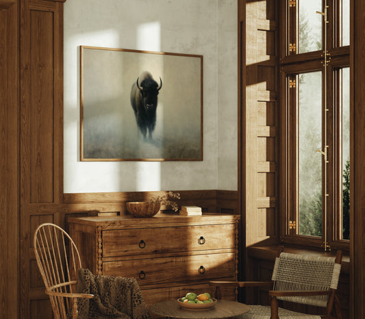 Ancient Power Through Morning Fog