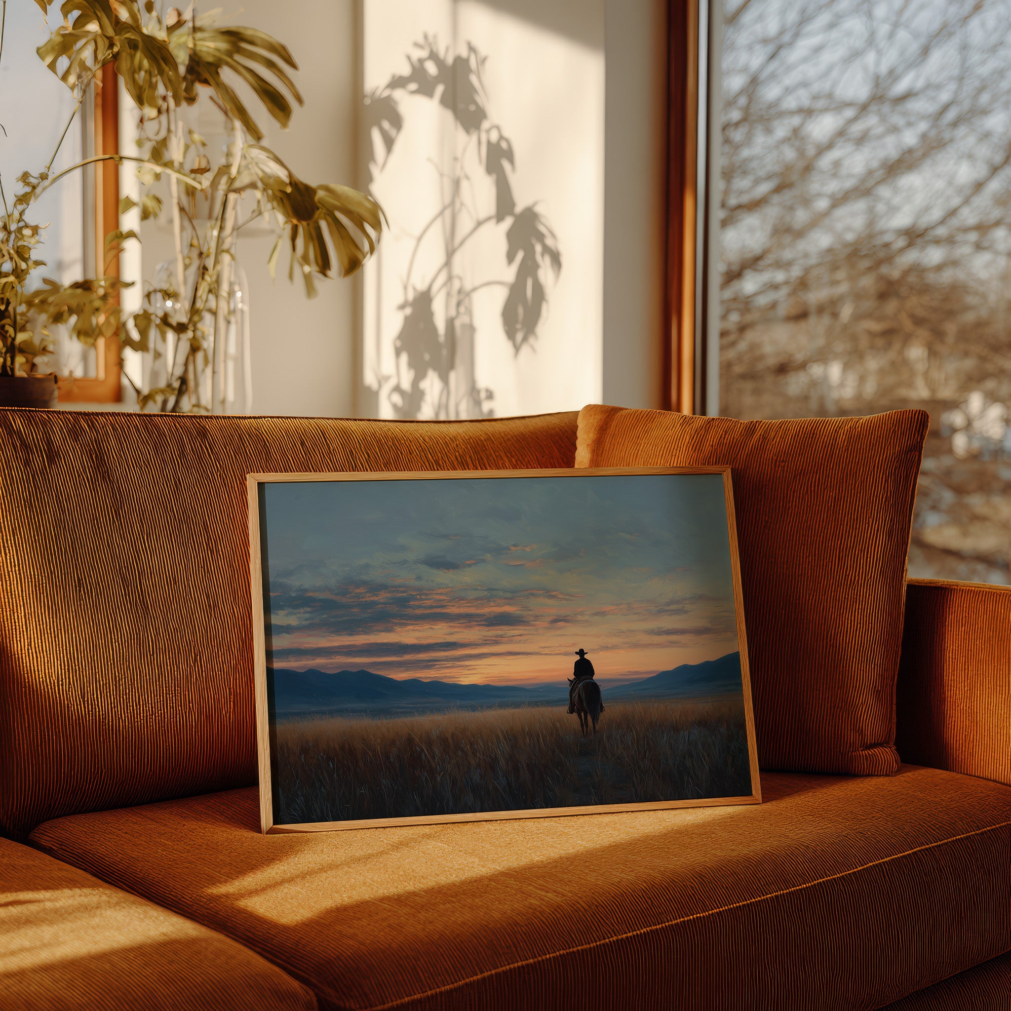 Twilight Journey Through Amber Prairie