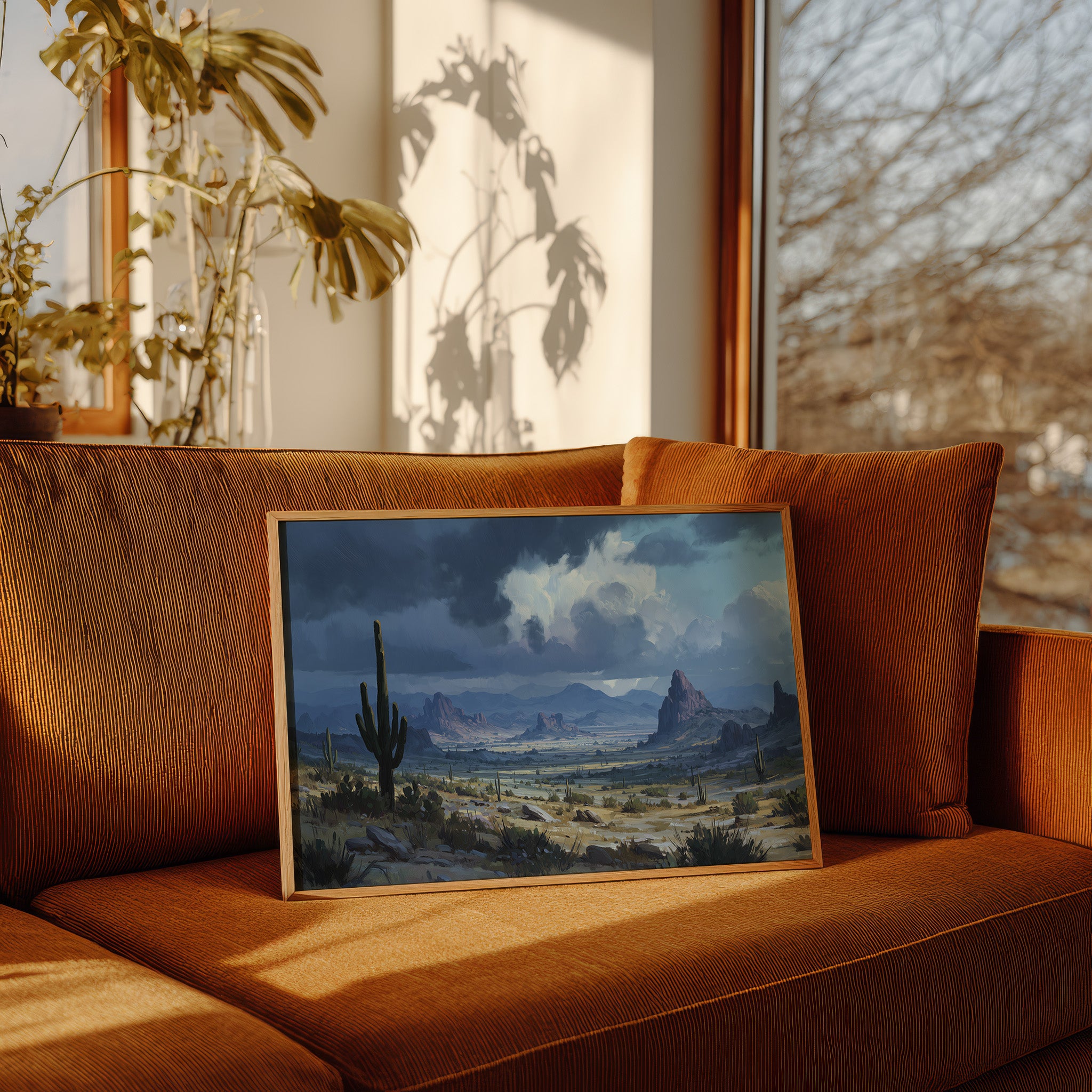 Desert Symphony Under Thunderous Skies