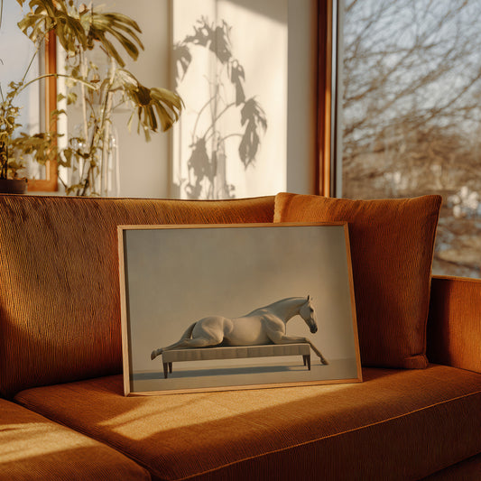 Equine Repose in Surreal Elegance