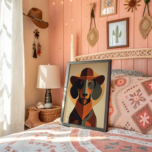 Western Hound's Geometric Portrait