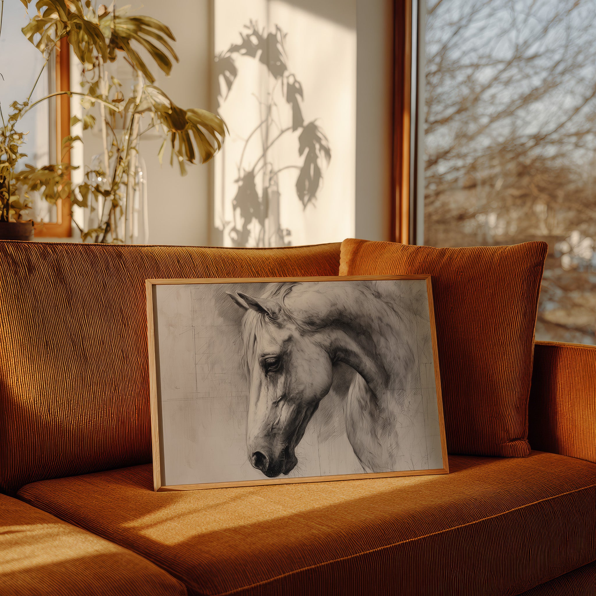 Equine Elegance in Charcoal Whispers