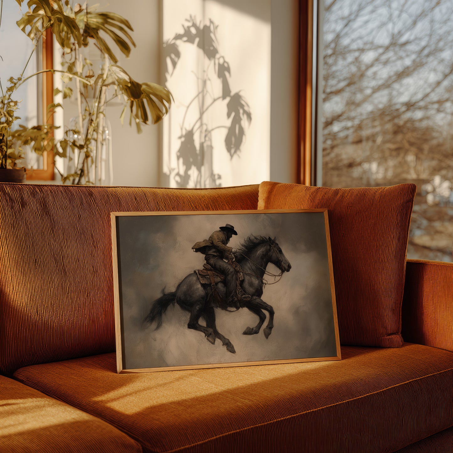 Phantom Rider Through Dusty Twilight