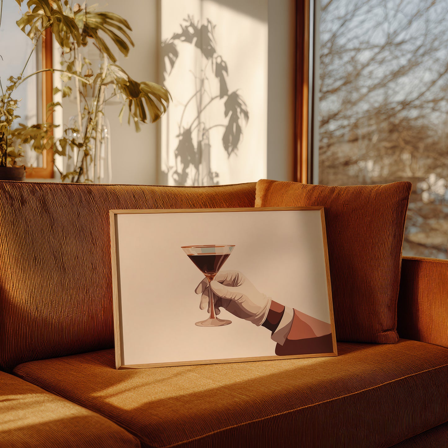 Elegant Libation Held in Waiting