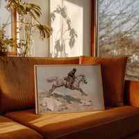 Alabaster Steed Conquers Barren Terrain