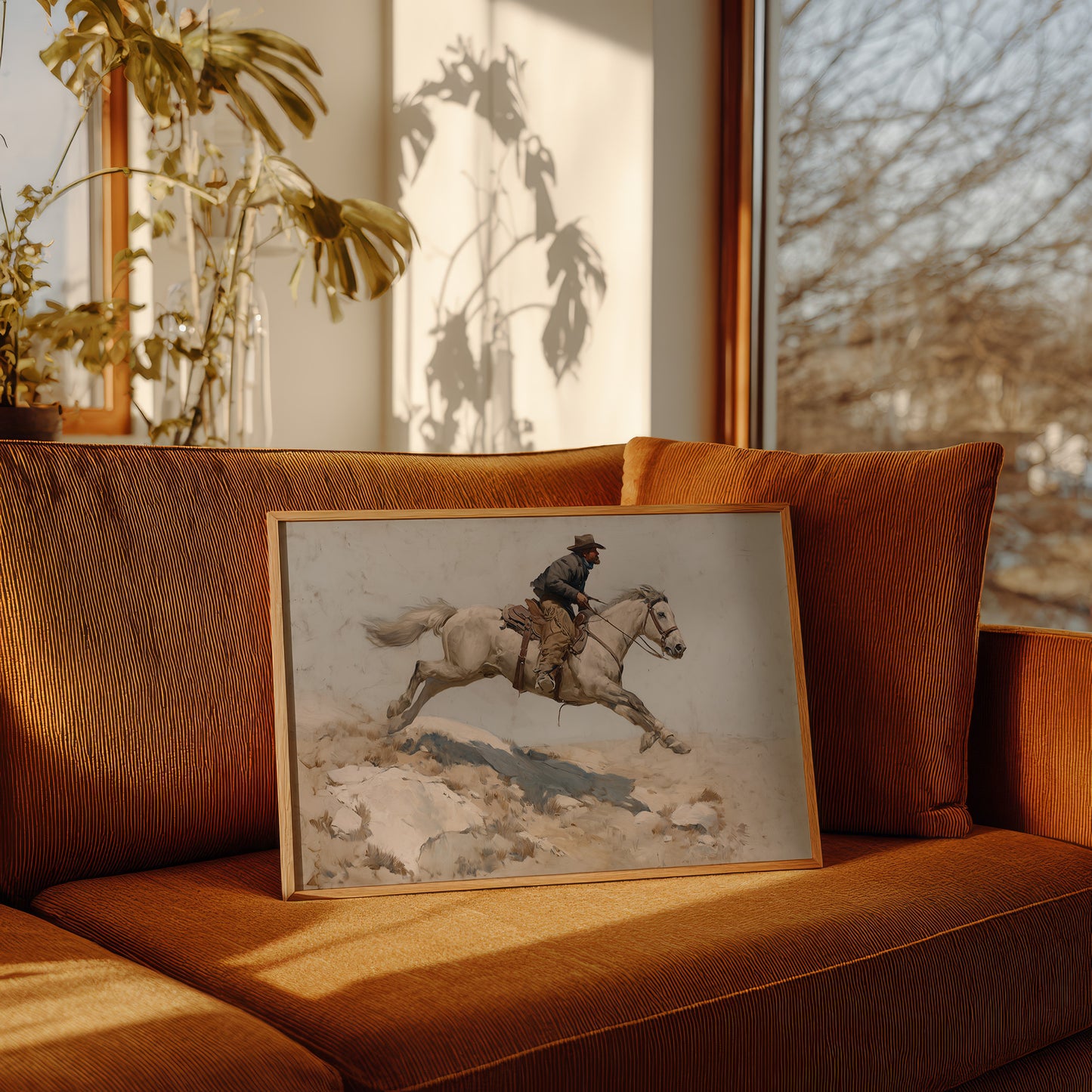 Alabaster Steed Conquers Barren Terrain