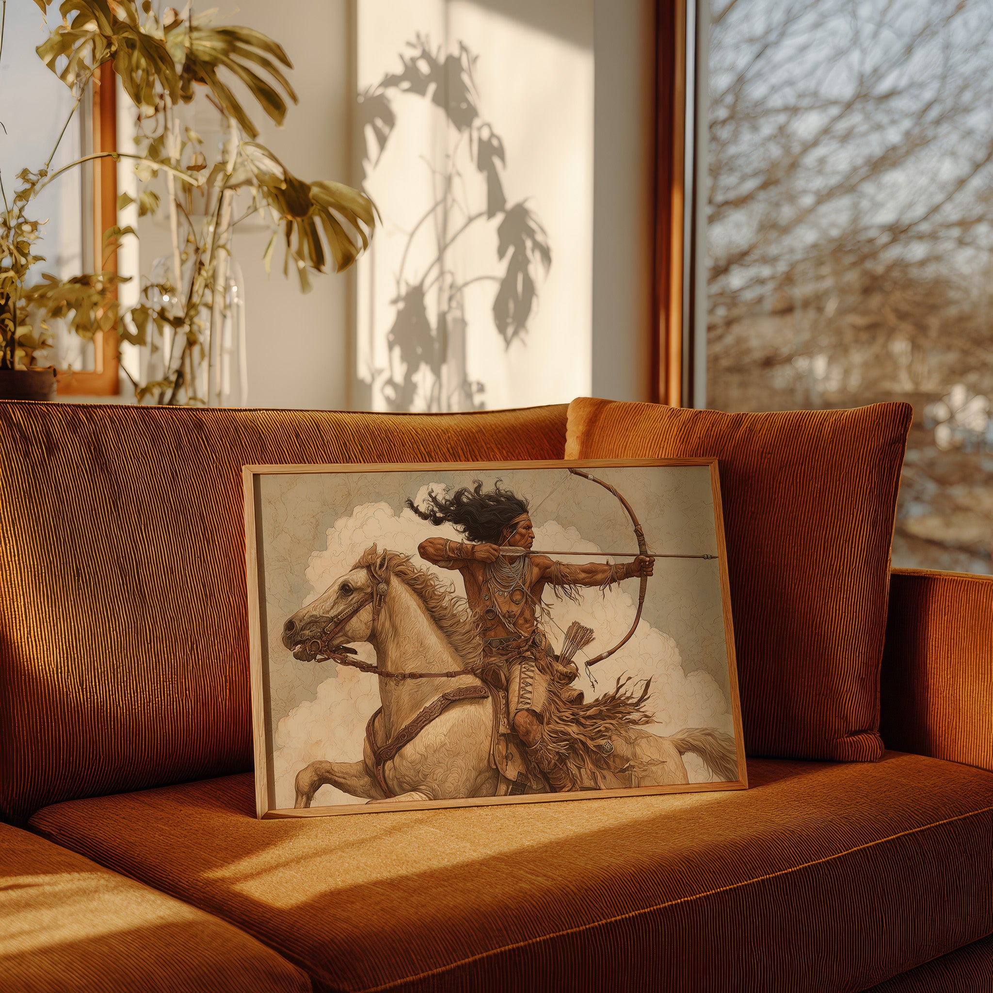 Ancestral Huntsman Rides Through Clouds