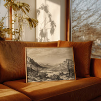 Desert Canyon Etched in Sepia Time