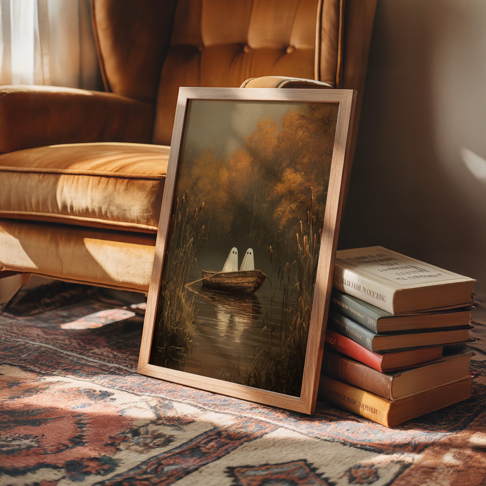 Ghostly Voyage Through Autumn Waters