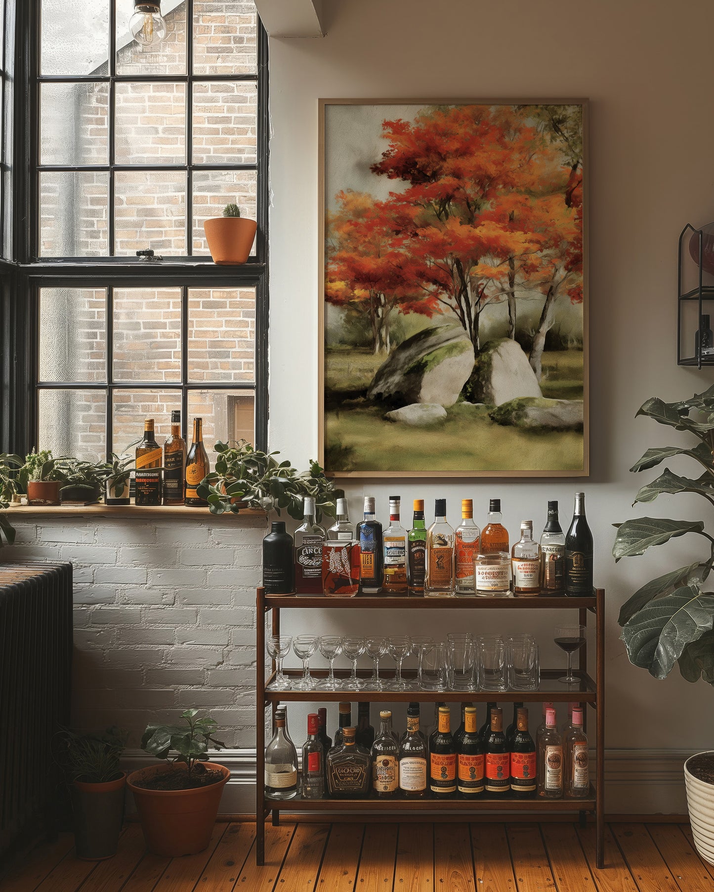 Crimson Symphony Among Ancient Stones