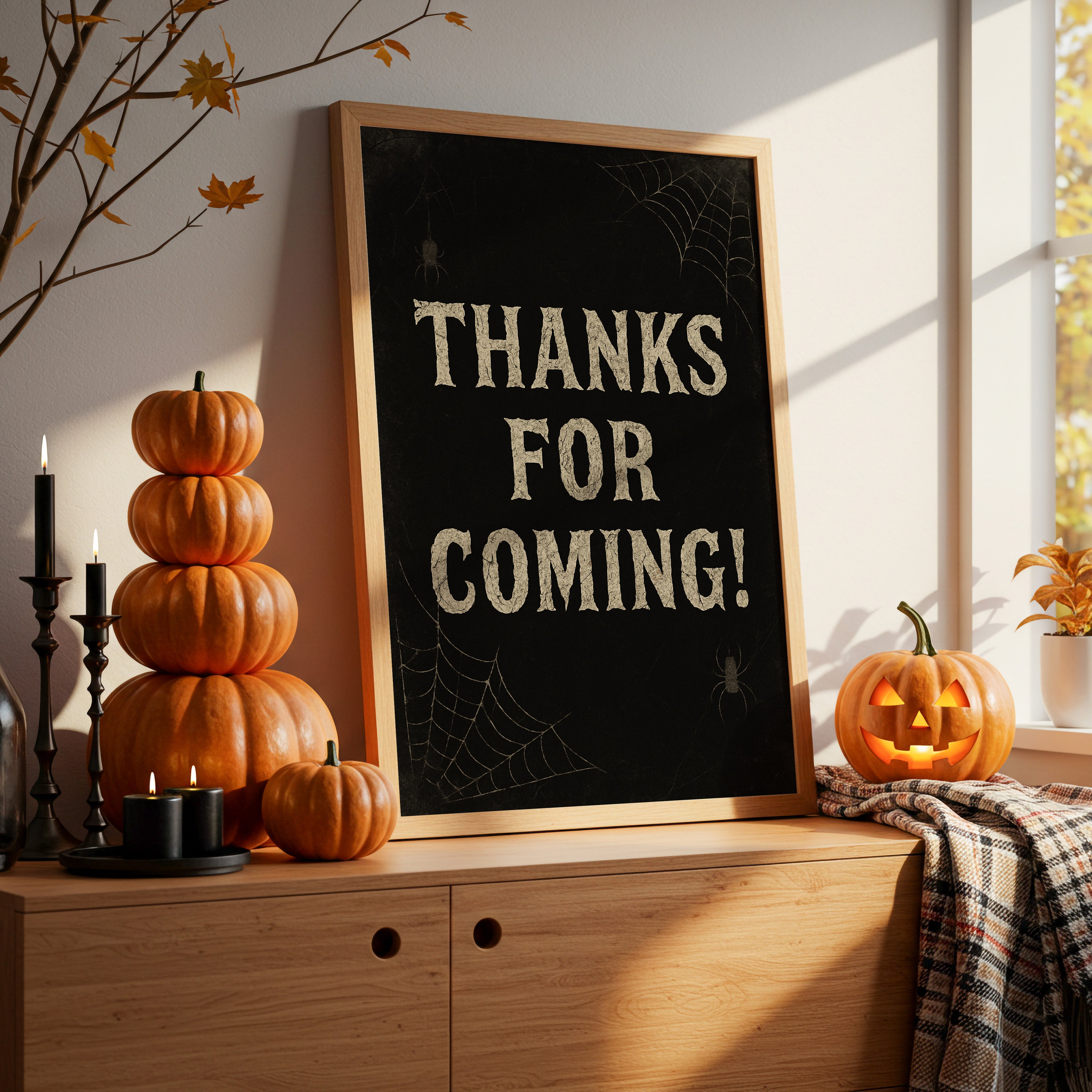 Spiders Weave Gratitude's Message